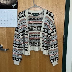 This is a v neck sweater with multiple colors!